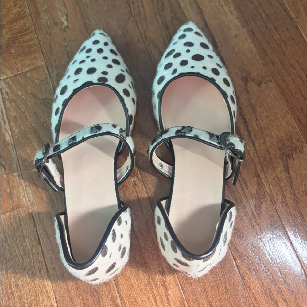 Colorblock Buckle Pointy Toe Flats